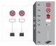 Haltverbotszonen-Set mobil -SIGN II-, inkl. Schilder in RA1, Schaftrohre, 4 Fußplatten, nicht gem. TL