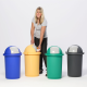 Modellbeispiele: Abfallbehälter -Cubo Jago-, 50 Liter, aus Kunststoff, mit Pushdeckel, in verschiedenen Farben