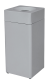 Modellbeispiel: Abfallbehälter -Pro 25-, quadratisch in silber (Art. 36628)