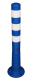 Modellbeispiel: Absperrpfosten -Elasto Blue-, ø 80 mm, mit retroreflektierenden Streifen,  überfahrbar, Höhe 750 mm, Art. 37873