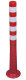 Modellbeispiel: Absperrpfosten -Elasto Red-  ø 80 mm, mit retroreflektierenden Streifen,  überfahrbar, Höhe 1000 mm, Art. 37871