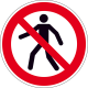 Modellbeispiel: Verbotszeichen Für Fußgänger verboten (Art. 90.9452)