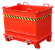 Modellbeispiel: Baustoff-Container -Typ BC 1000-, in RAL 3000, Ausleeren über Bodenklappe (Art. 38617-02)