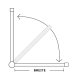 Technische Ansicht: Drehschranke, beschichtet, mit Dreikant und Bodenplatte (Art. 413.250v)