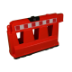Modellbeispiel: Fahrbahnteiler -Arizona-  (Schrammborde) 1000x400x600 mm,  aufdübelbar, rot (Art. 34826)