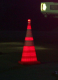 Anwendungsbeispiel: Faltleitkegel -Cone-, gute Sichtbarkeit bei Dunkelheit (Bild zeigt eine andere Ausführung)