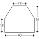 Technische Zeichnung: Trapez 40/36 mm