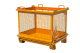 Modellbeispiel: Gitterbehälter -Typ SB-G 1000-, in RAL 2000, für leichte Güter, Ausleeren über Bodenklappe (Art. 38513)