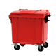Modellbeispiel: Großmülltonne -P-Bins 104- 1100 Liter, Behälter rot, Deckel rot (Art. 39981)