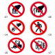 Hinweisschild -Protect-, selbstklebend, mit individuellem Verbots- oder Gebots-Piktogramm