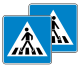 Verkehrszeichen 350-40 StVO, Fußgängerüberweg doppelseitig