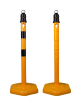 Kettenpfosten -Jumbo- aus PP, Höhe 1000 mm, ø 63 mm, ca. 4,2 kg, gelb / schwarz
