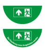 Boden-Sicherheitskennzeichen -Rettungsschild- aus PVC, selbstklebend, Rutschkl. R10, Halbkreis