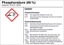 Modellbeispiel: Gefahrstoffetikett zur innerbetrieblichen Behälterkennzeichnung... (Art. 21.b1200-16)
